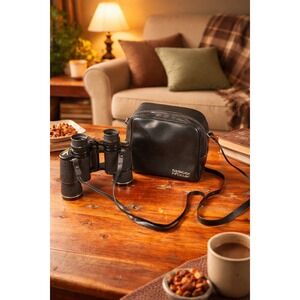 Vintage Tasco Zip 7x35 Binoculars with Case Fully Coated Optics